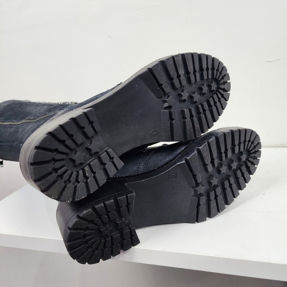 Vintage Foundry Co Blue Lace Up Boots with Chunky Heel, Size 8, New Nwob - Picture 6 of 8